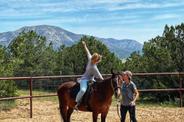 Doing yoga in the saddle 