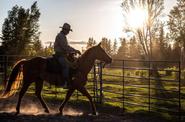 Riding back to the trailhead