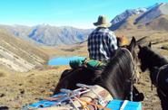 Riding towards the mountains 