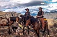 Riding in the mountains 