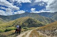 Riding along the route 