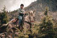 Riding in the mountains 