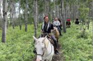 Riders exploring wildlife 