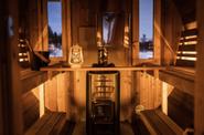 Sauna at Aurora Village luxury cottages