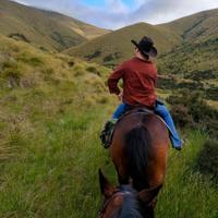 Rider in the mountains 