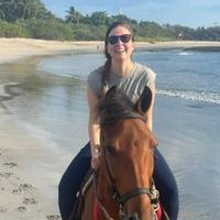 Riding along the beach 