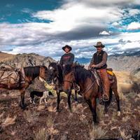 Riding in the mountains 