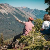 Enjoying mountain views 