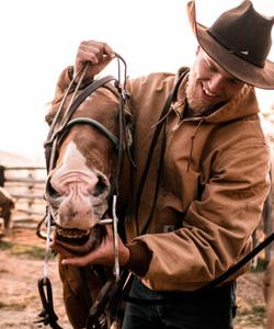 Man with a horse 