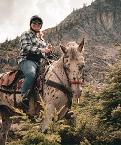 Riding in the mountains 