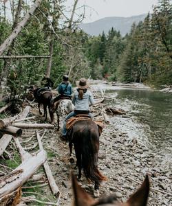 Riding across the river 