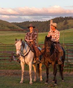 Riders at the camp site 