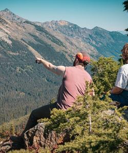 Enjoying the mountain landscape 