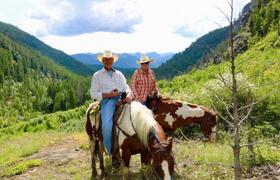 Riding in the mountains