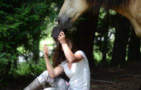 Woman and a horse 