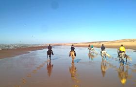 Riding along the coast 