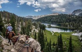 Horse- rider enjoying stunning views