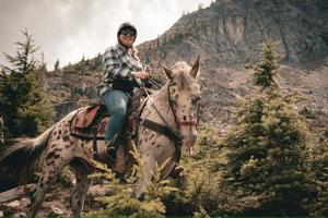 Riding in the mountains 