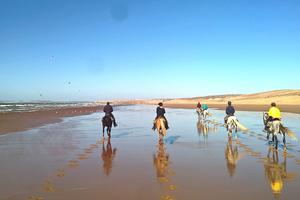 Riding along the coast 