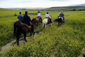 Riders on the route 